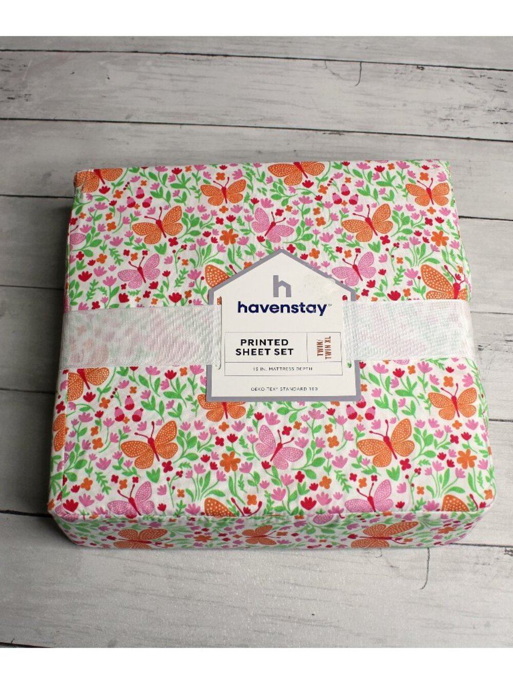 Havenstay Twin/Twin XL Sheet Set Bedding Floral Butterflies